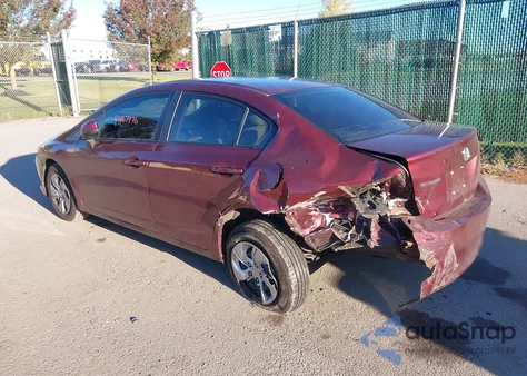 2012 Honda Civic Lx z USA, uszkodzony, nr VIN 2HGFB2F58CH607574